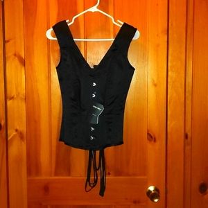 Corset Story size 26 black satin corset